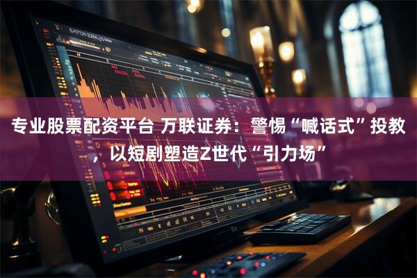 专业股票配资平台 万联证券：警惕“喊话式”投教，以短剧塑造Z世代“引力场”
