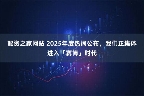 配资之家网站 2025年度热词公布，我们正集体进入「赛博」时代